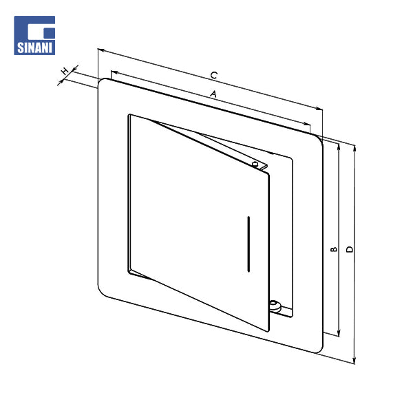 Kapak kontrolli inoksi 200 x 200