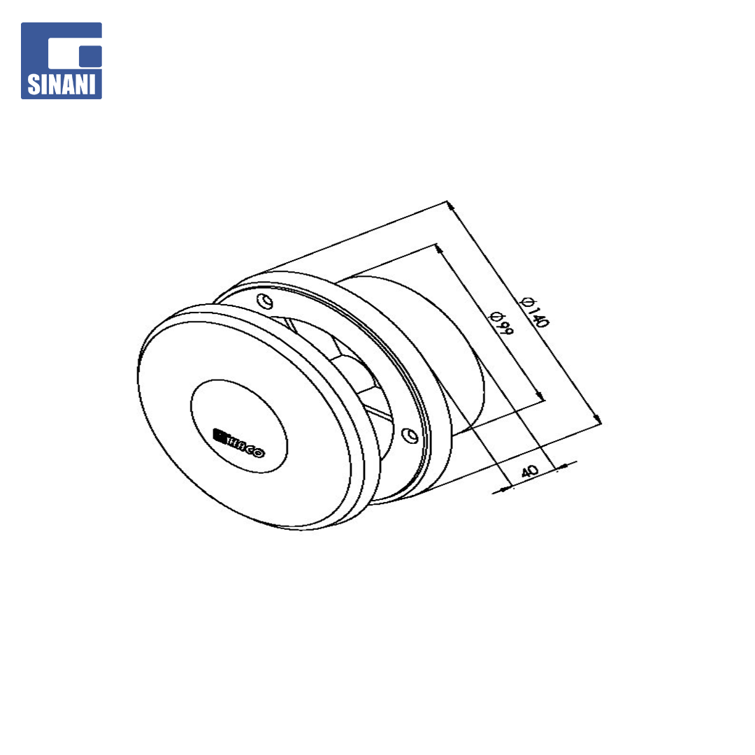 Grilë plastike rrethore e rregullueshme 100