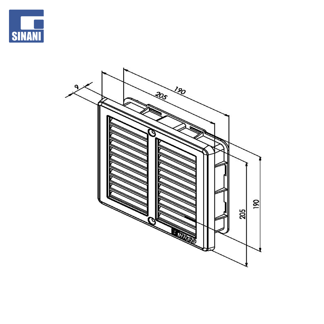 Grilë inoksi 200x200