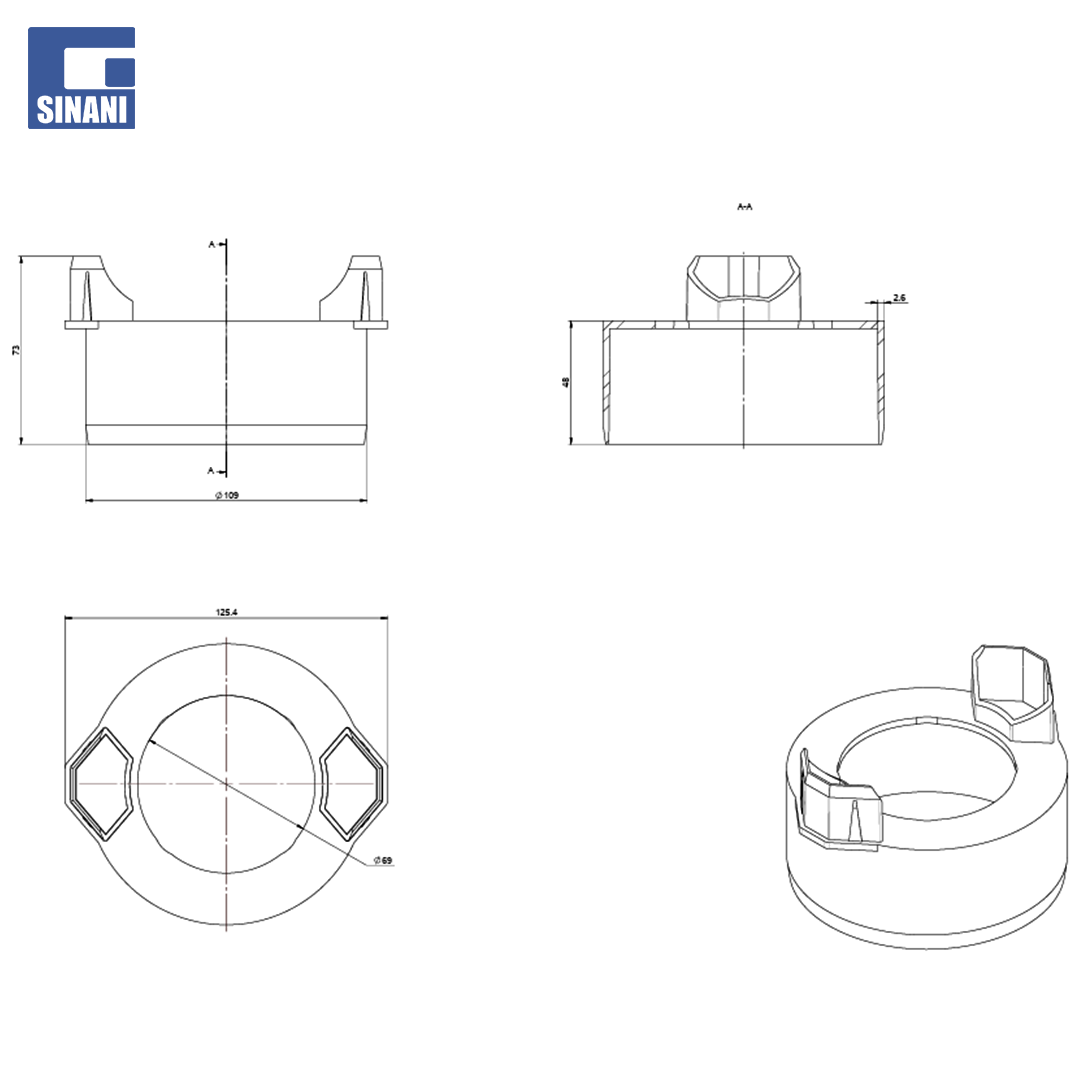 Hexaline adaptor fundor me dalje DN110
