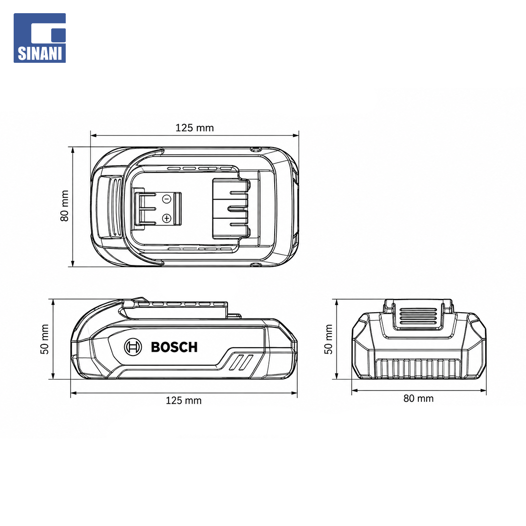 Bateri Li-ion 18 V Powerplus 4.0 Ah