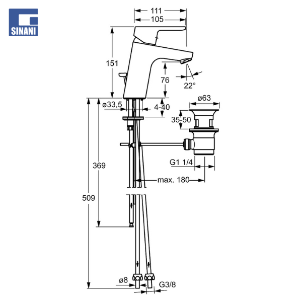 Grup lavamani HansaPrimo XL