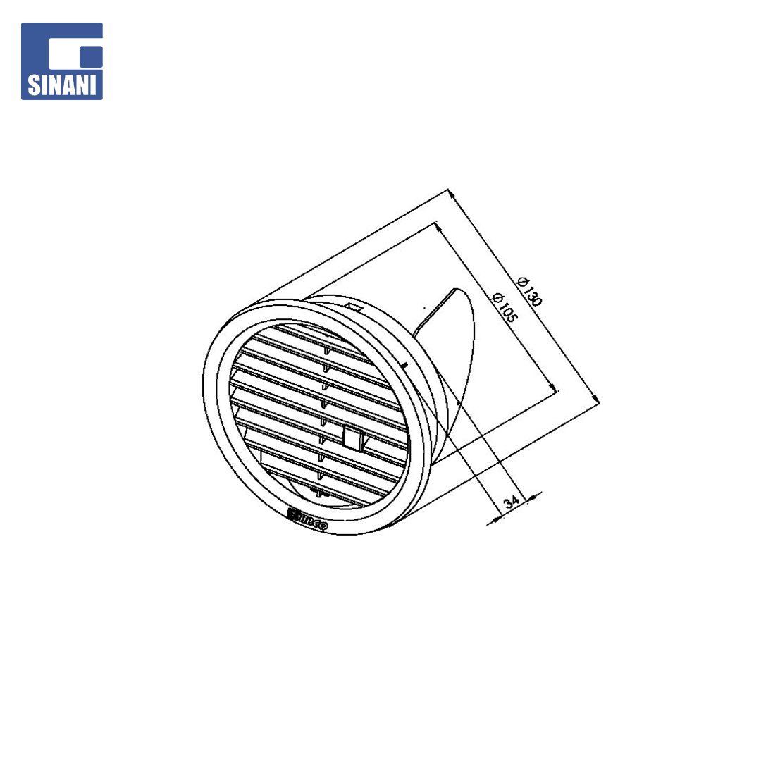 Grilë plastike rrethore me mbyllje 110