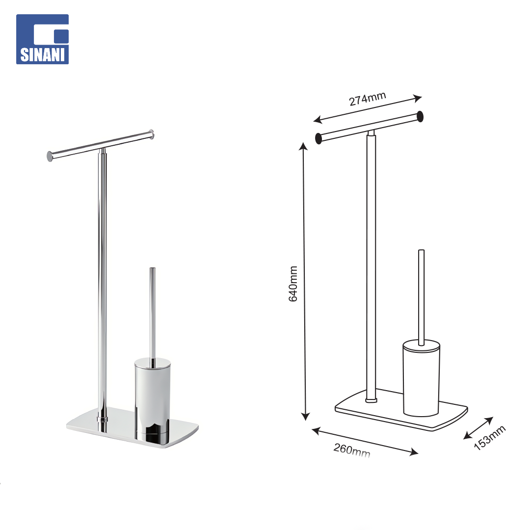 Mbajtëse Letre Higjienike dhe Furçë WC Dysheme Forma Select Eleganza