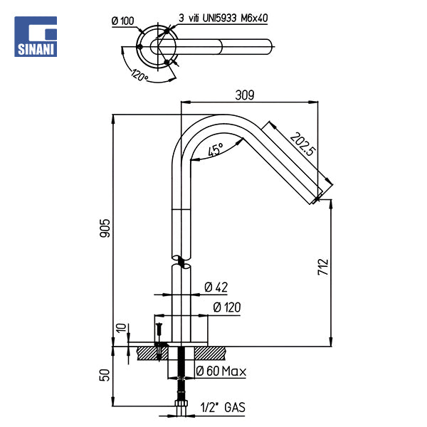 Kollone vaske dyshemeje termostatike COX