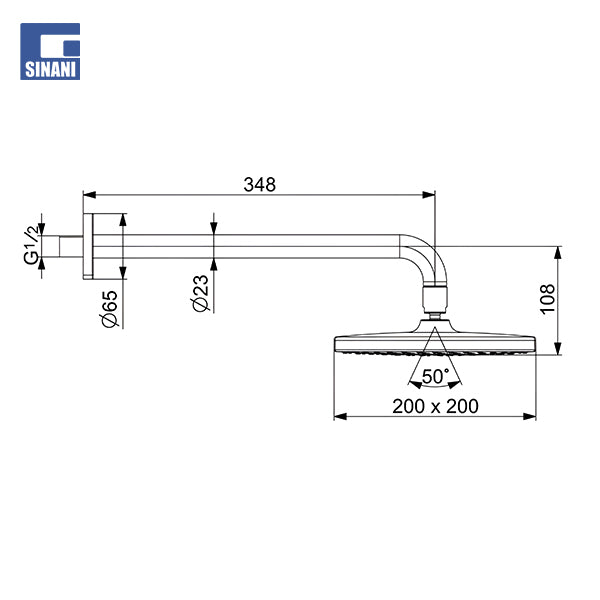 Kokë dushi katrore me krah dushi HansaBasicjet