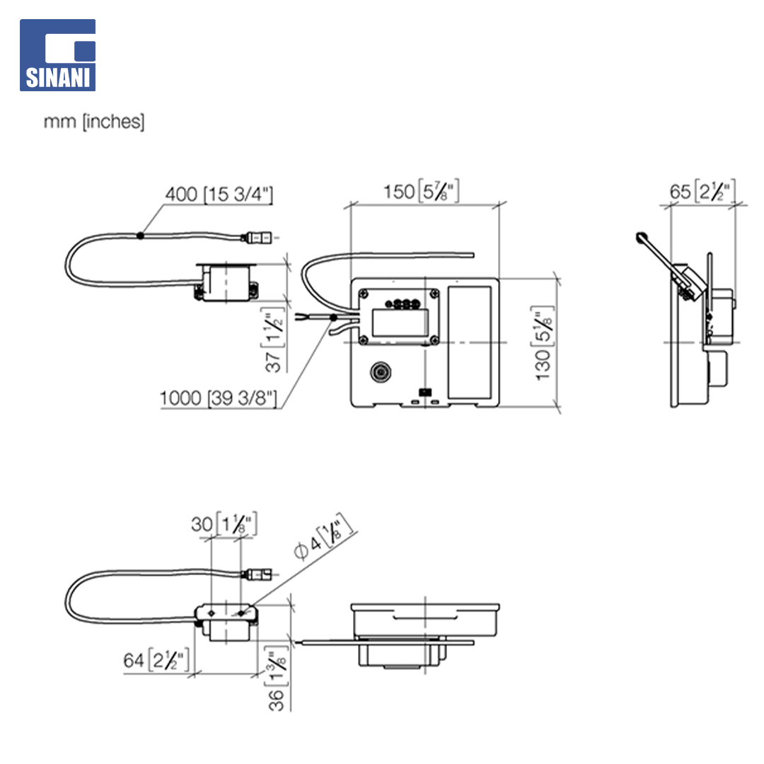Kit sensor radar eSET Touchfree me reg. temperaturë për grup lavamani muri