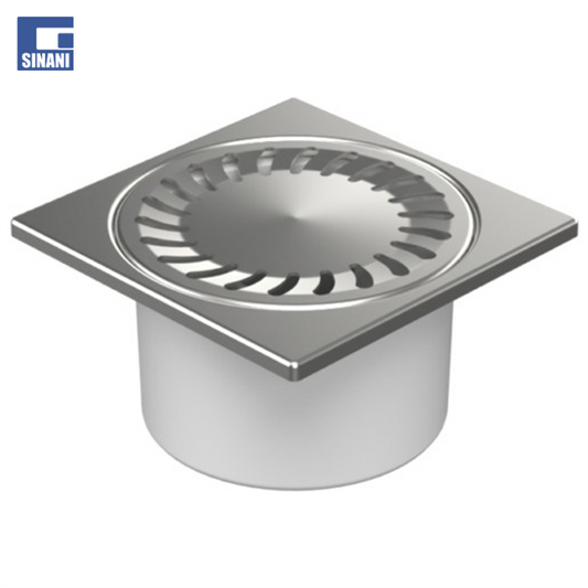 Piletë dyshemeje vertikale Ø50/84 me grilë inoksi Sun