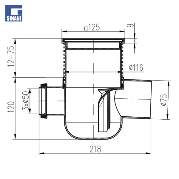 Pilete me shume dalje Ø50/75 mm
