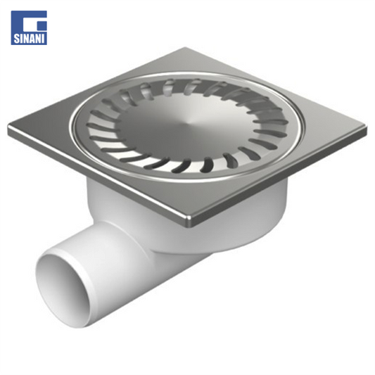 Piletë dyshemeje universale D50/95 horizontale me grilë inoksi