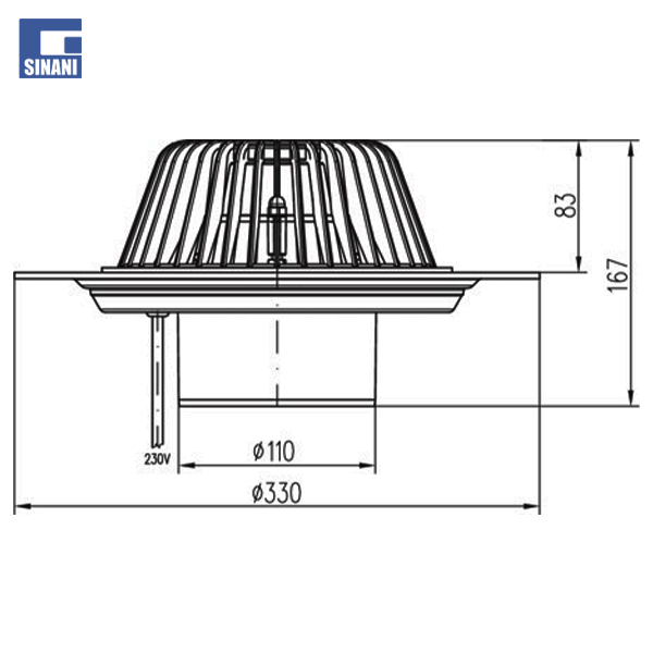 Piletë për mbledhjen e shiut Gravity Vortex Ø110