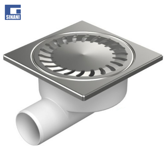 Piletë dyshemeje universale horizontale DN 50/95 me grilë inoksi Sun