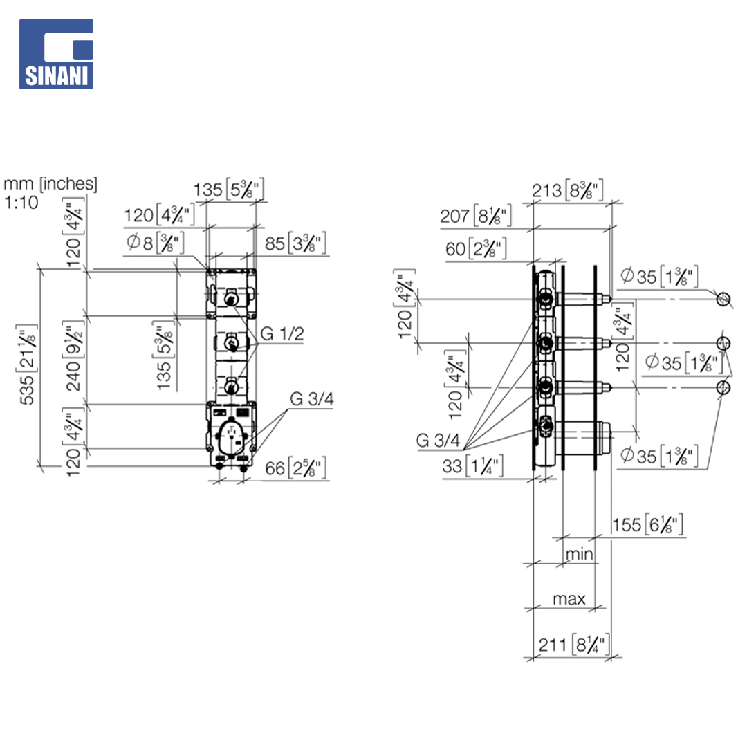 Modul termostatik inkaso xTOOL me 3 valvola