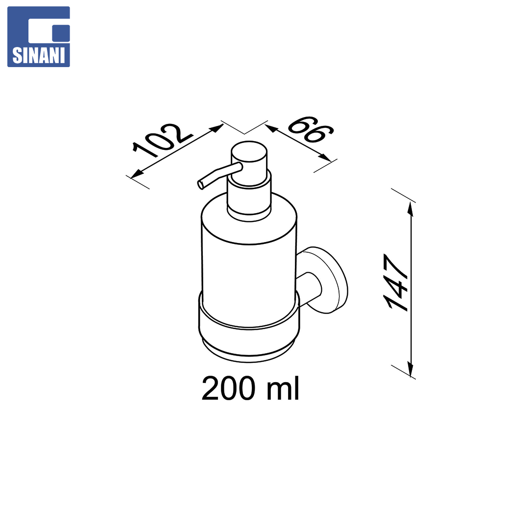 Mbajtëse sapuni e lëngshme Nemox gold