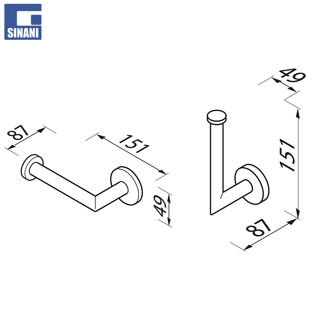 Mbajtëse letre higjienike Nemox gold