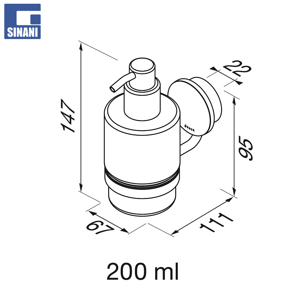 Mbajtëse sapuni e lëngshme Opal gold