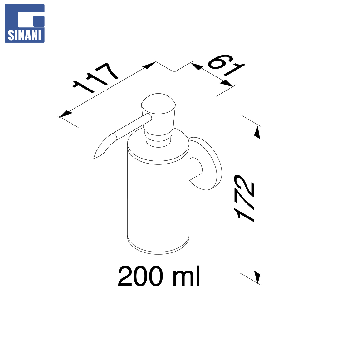 Mbajtëse sapuni e lëngshme Nemox inoks i fshirë