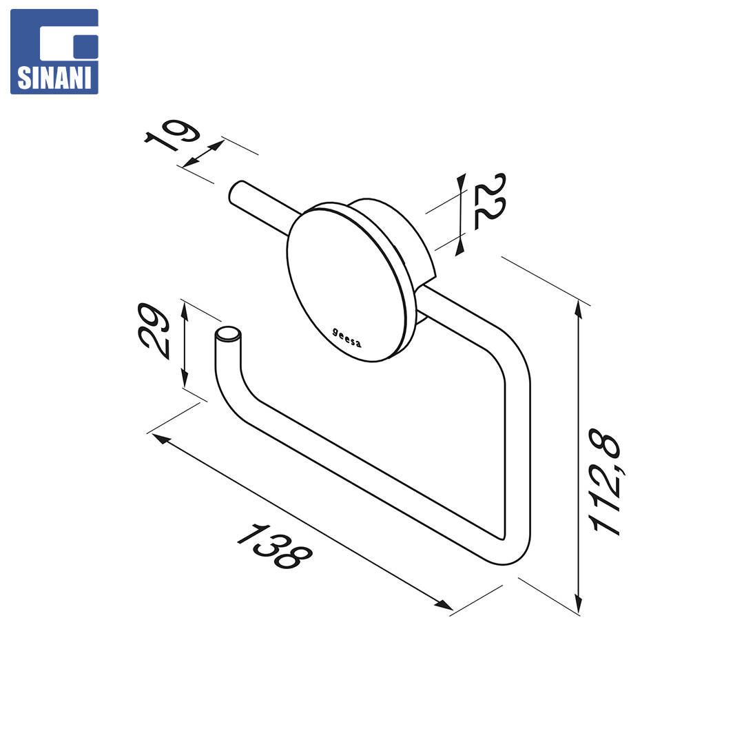 Mbajtëse letre higjienike Opal Gold