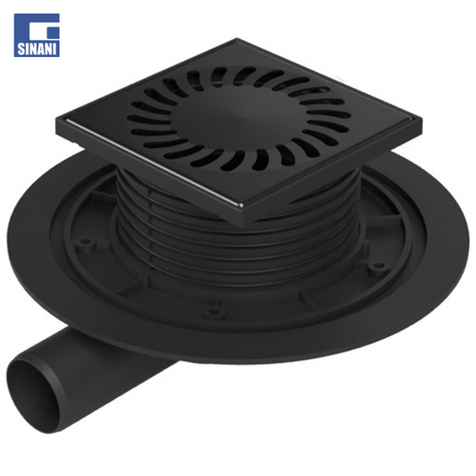 Piletë dyshemeje horizontale Ø40 me grilë inoksi Sun