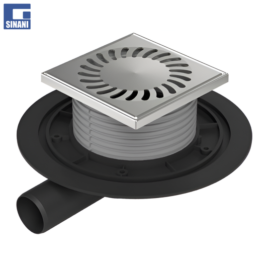 Piletë dyshemeje universale me grilë inoksi Sun