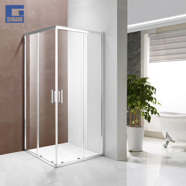 Kabinë dushi katrore Forma me xham transparent dhe profile kromi