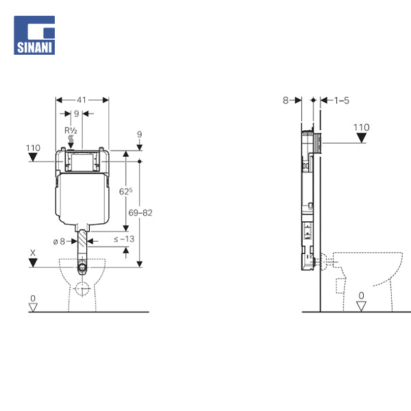 Kasete inkaso 8cm Combifix UP720