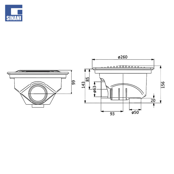 Piletë shkarkimi fundore për pishine betoni