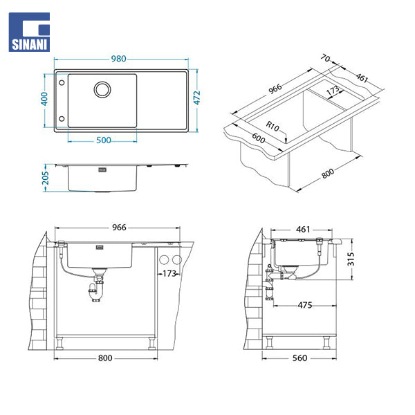 Lavapjatë inoksi Stricto 30