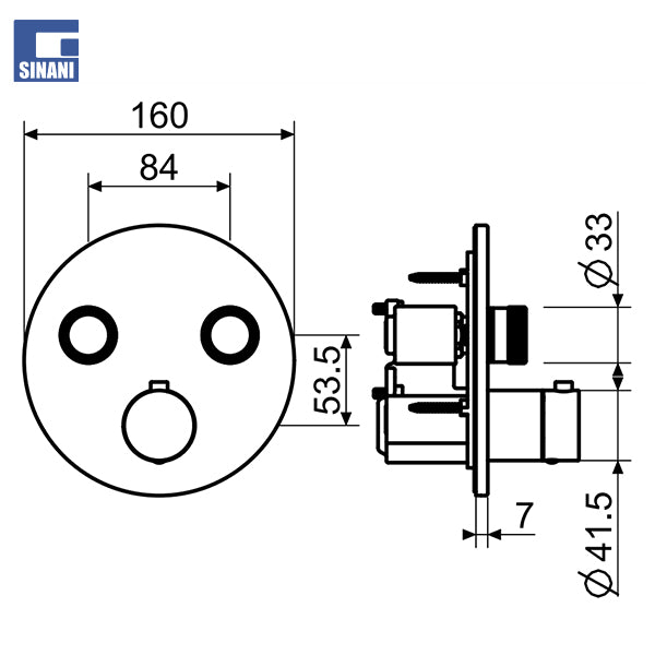 Grup dushi inkaso Eden rrethor me dy butona