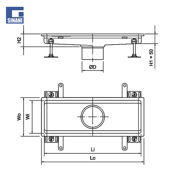 Kanaline inoksi higjienike kornize standarte
