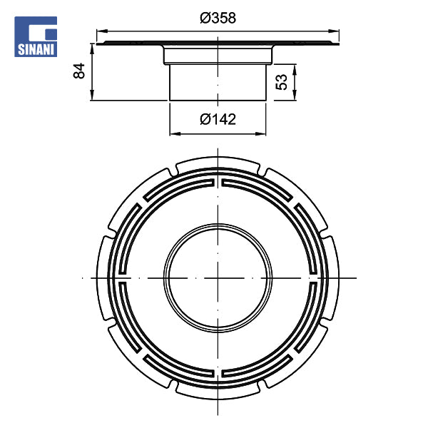 Fllanxhë ngjitëse e pjesës së ngritjes teleskopike Gully 157 ACO Hygienic
