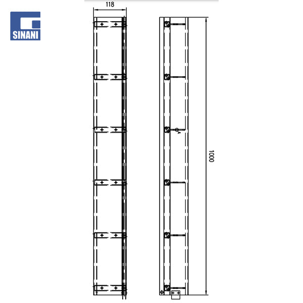 SlotTop Caditoia L per inspektim kanali Euroline V100 W118 H65