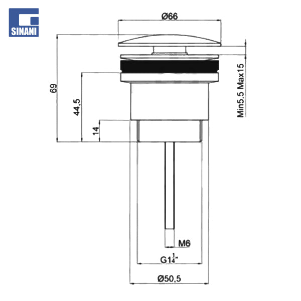 Piletë lavamani Click-Clack