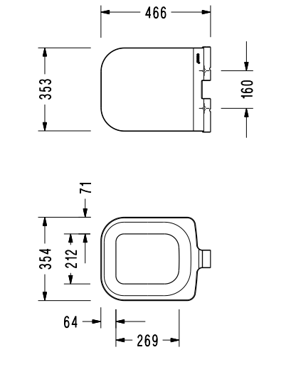 Kapak WC silent Zeta slim