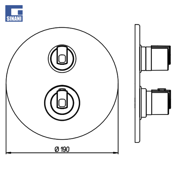 Grup dushi inkaso termostatik Arena