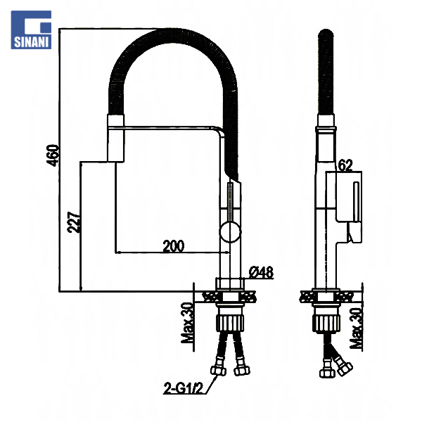 Grup lavapjate Sprint me tërheqje