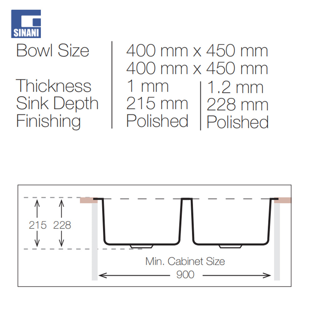 Lavapjatë inoksi Micro 2+1