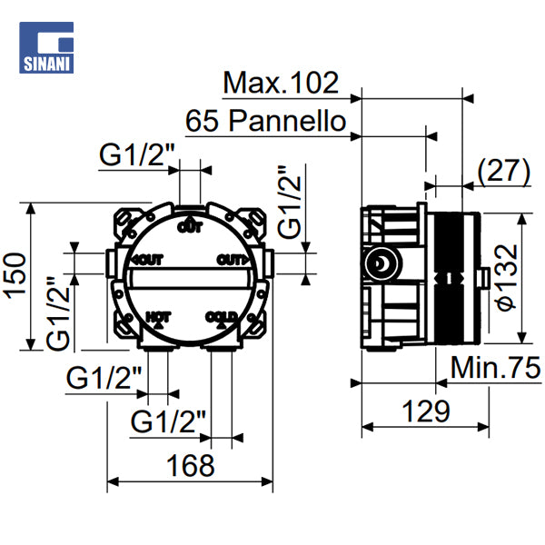 Grup dushi inkaso universal Eden (pjesa e brendshme)