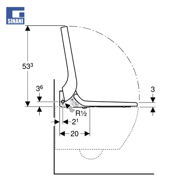 Kapak WC-je me shpëlares AquaClean Tuma Classic
