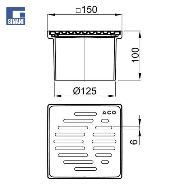 Pilete dyshemeje EasyFlow DN50 (Pjesa e siperme)