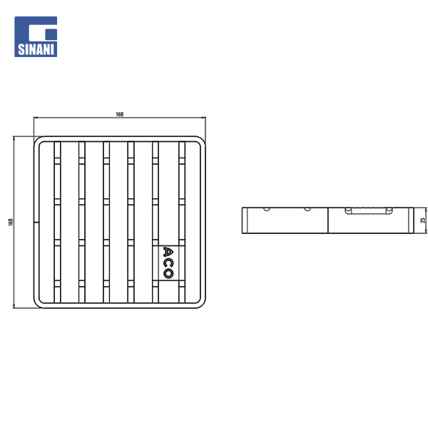 Kapak pilete inoksi ACO Hygienic