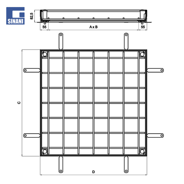 Kapak pusete çelik i galvanizuar Uniface 2.0 GS