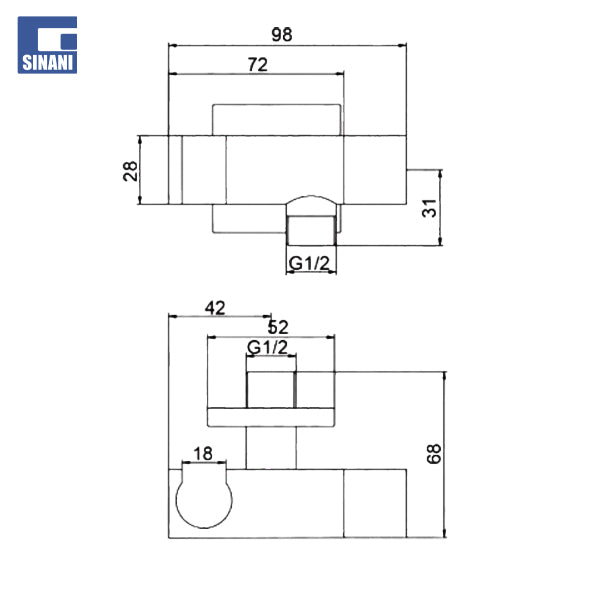 Rubinetë me suport për shataf Flat-XL