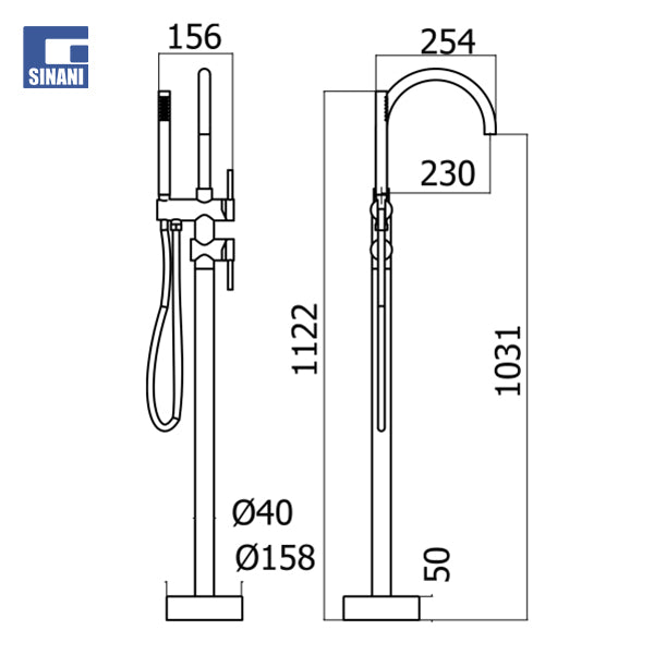 Kollone vaske dyshemeje Logica Inox