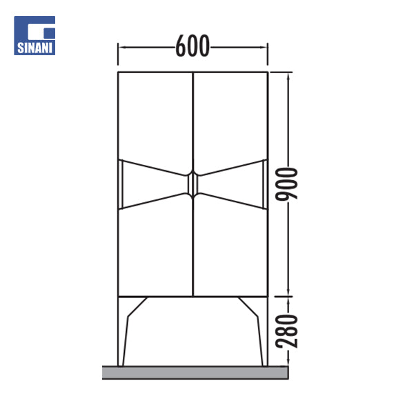 Kollonë dyshe për mobilje tualeti Tucson e bardhë