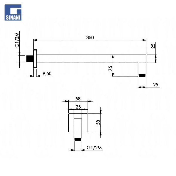 Krah dushi rrethor 35 cm