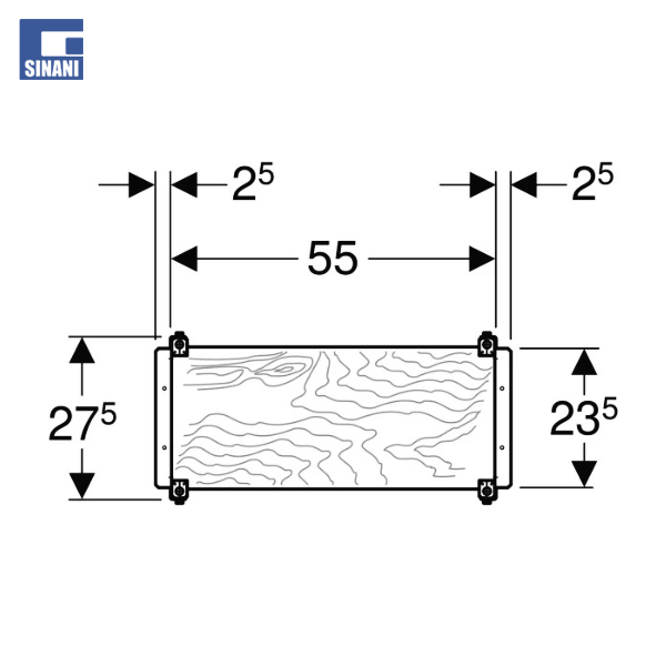 Pllakë druri Duofix për montim pajisjesh në mur gipsi