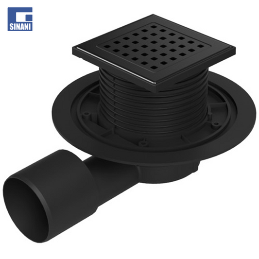 Piletë dyshemeje horizontale Ø50/75 me fllanxhë dhe grilë inoksi Gate