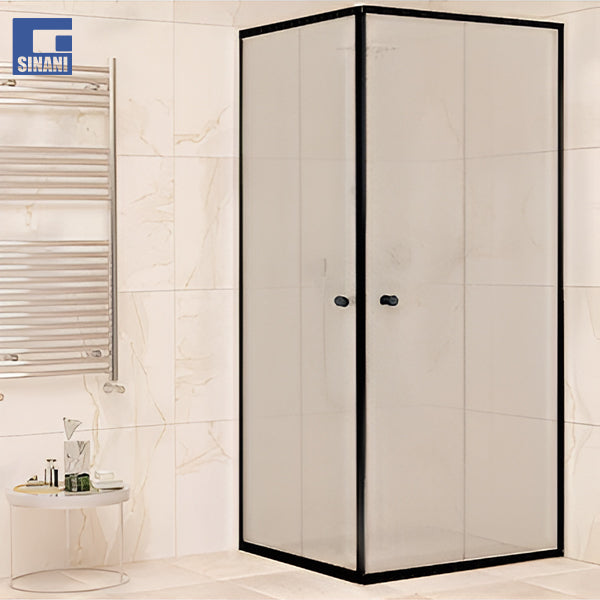 Kabine dushi Orbit katrore e zeze me xham transparent