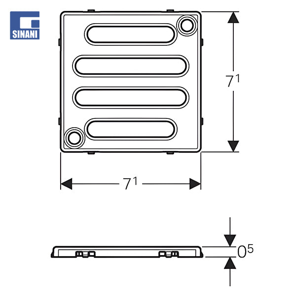 Grile inoksi per pilete dyshemeje